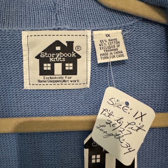 Storybook Knits Light Blue Cardigan - Picture 3 of 4